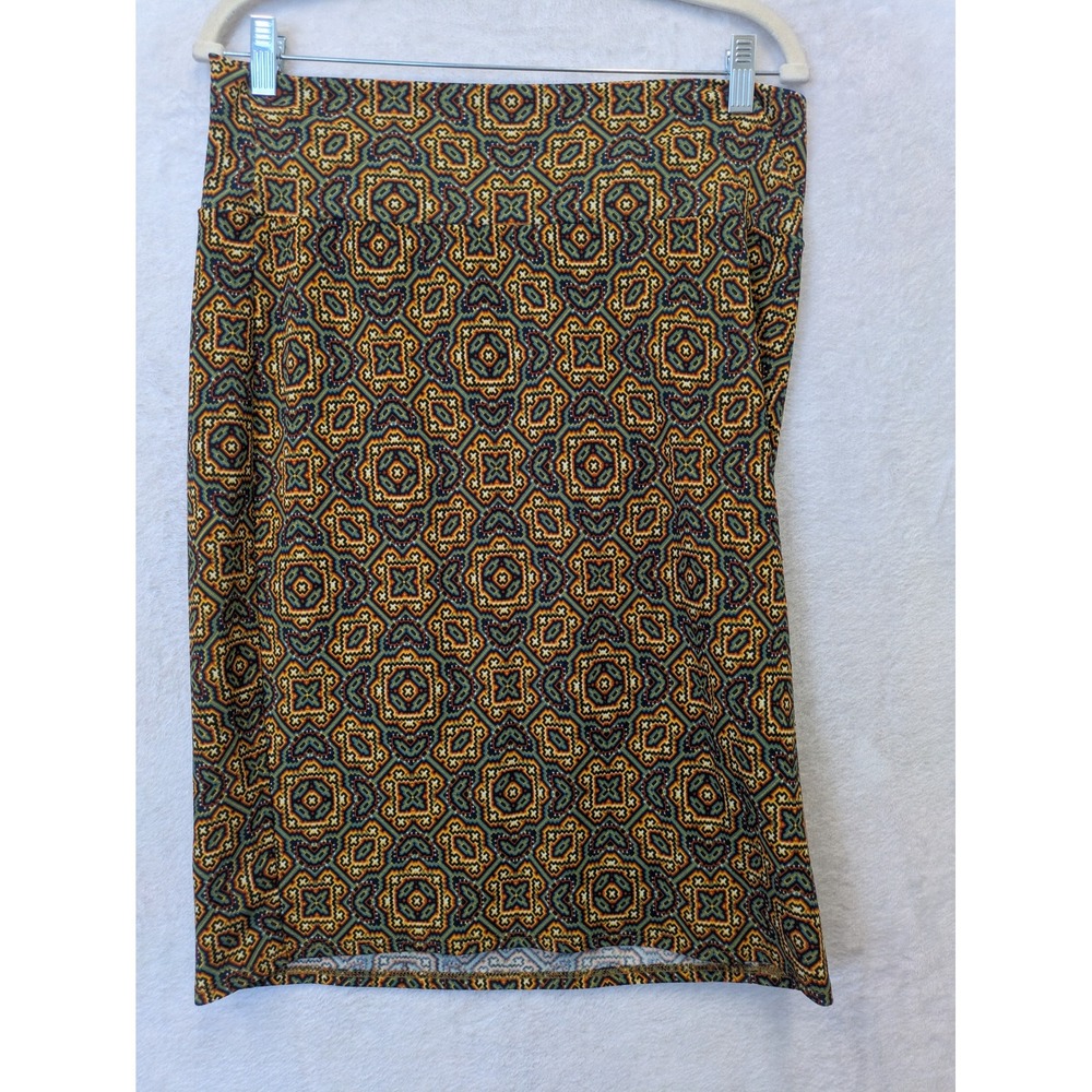 LuLaRoe Women's Size L Cassie Pencil Skirt Geometric Medallion Print